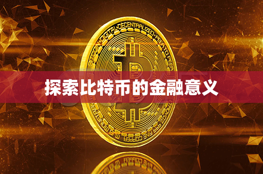 探索比特币的金融意义